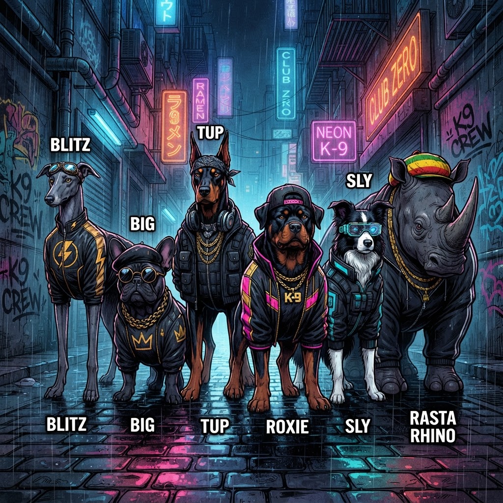 The full K-9 Crew together