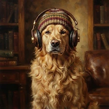 Reggae / Music pet portrait art style
