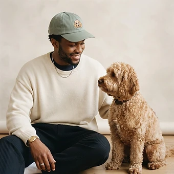 Embroidered Cap — personalised pet portrait mockup