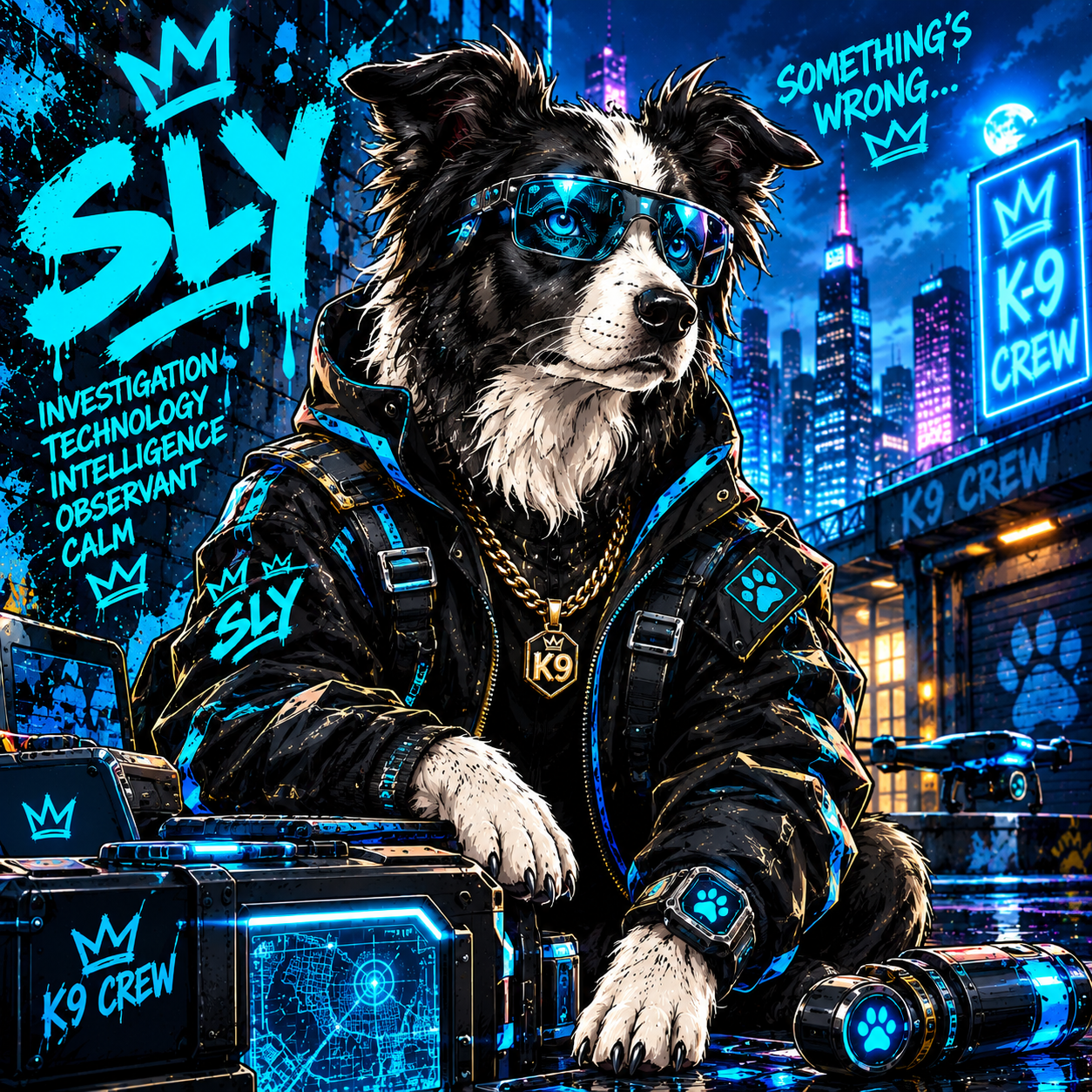 SLY — Border Collie, investigation and technology of the K-9 Crew