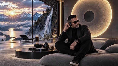 HouseNatic listening in the lounge
