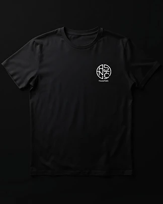 HSNTC Black T-Shirt — Black front