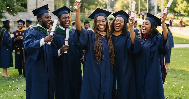 Graduates celebrating academic achievement