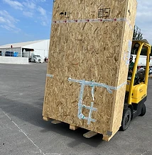 Cajón OSB movido por montacargas Hyster
