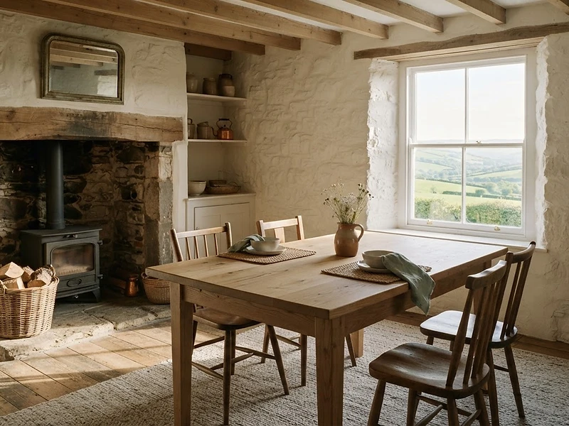 A pristine Dulverton stone cottage interior