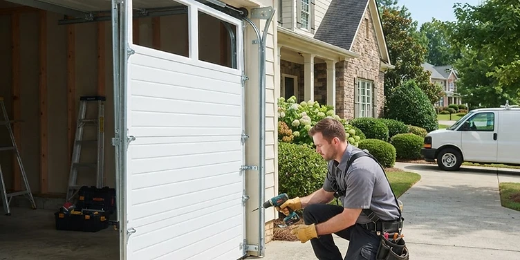 Handyman measuring wood for a job