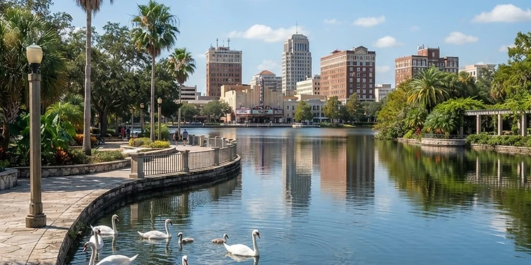 Lake Mirror in downtown Lakeland, Florida