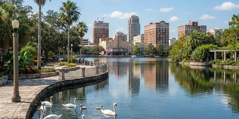 Lake Mirror in downtown Lakeland, Florida
