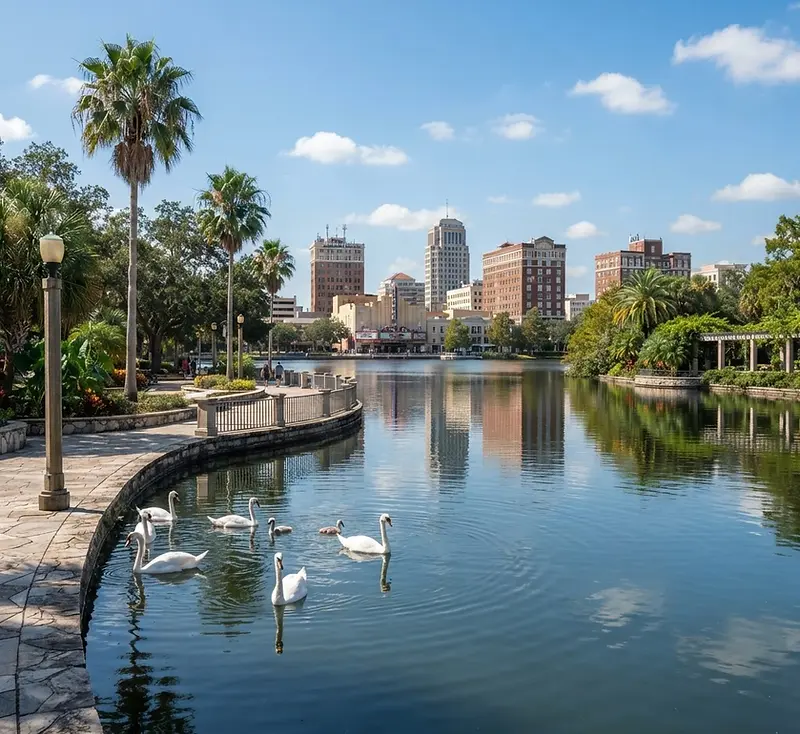 Lake Mirror in downtown Lakeland, Florida