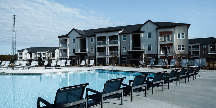 Apartment community with a resort-style pool