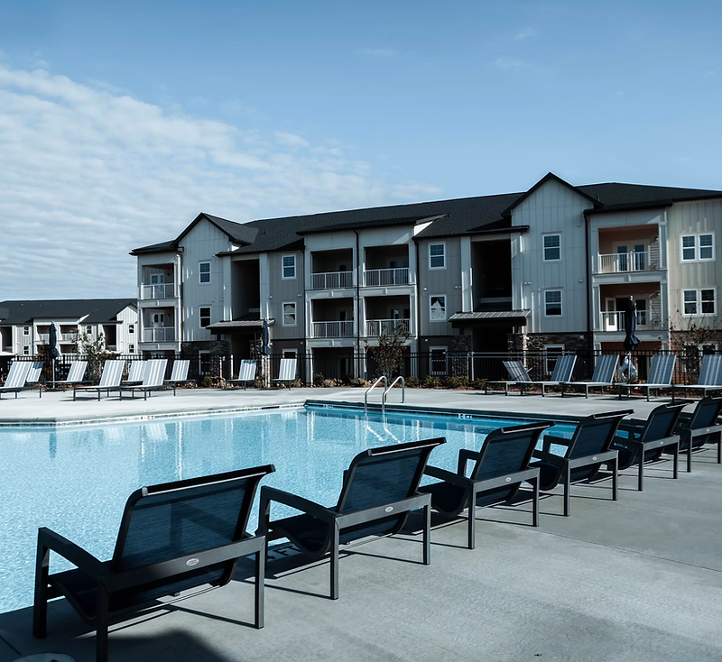 Apartment community with a resort-style pool