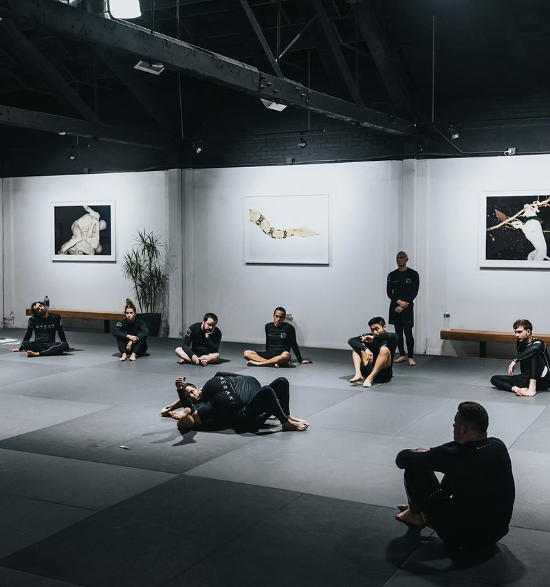 Martial arts website design: training floor ready for class