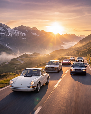 The Road: mountain pass at dawn