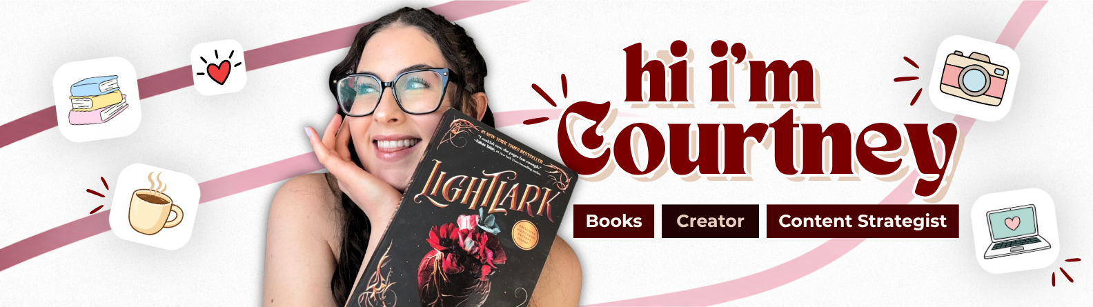 Hi, I'm Courtney — books, creator, content strategist