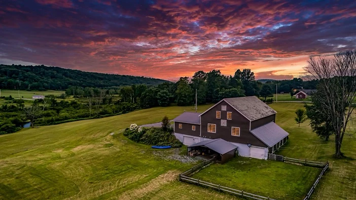 The Organ Barn at twilight