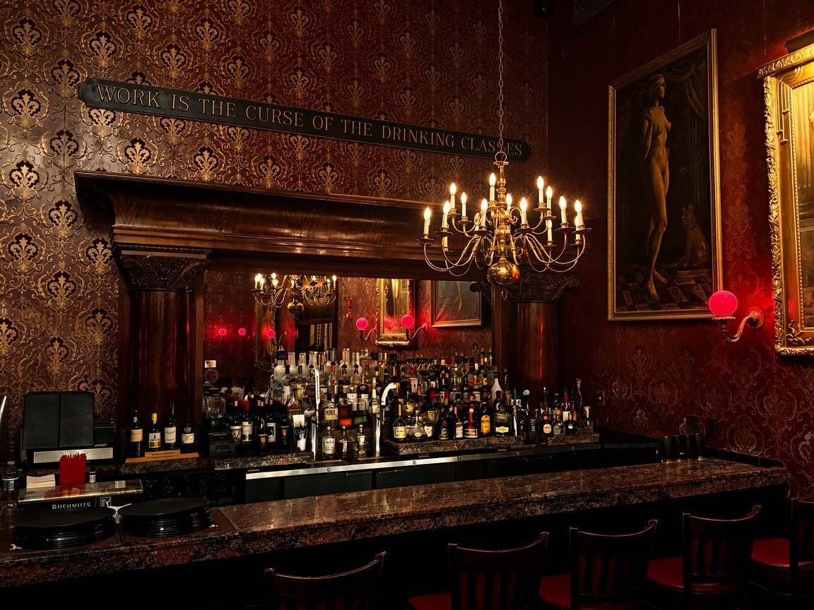 The bar at The Gaslight Club