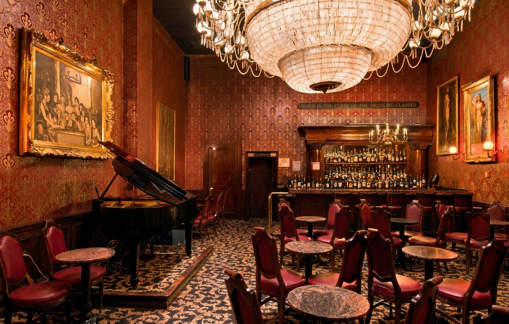 The Gaslight Club interior at night