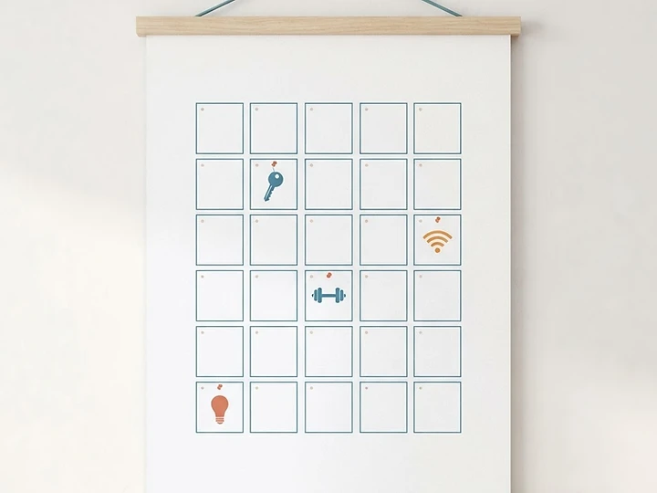 Ilustração de um calendário com contas recorrentes marcadas