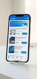 Digital Products Platform mobile mockup