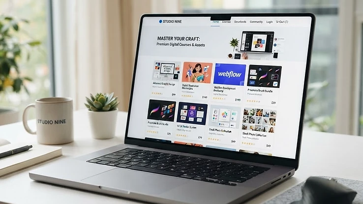 Digital Products Platform desktop mockup