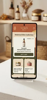 Maajab — African Skincare mobile mockup