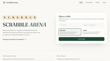Scrabble Multiplayer template preview