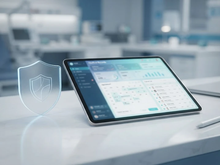 Hospitals management system illustration