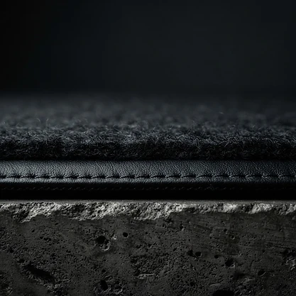Macro detail of the Monolith desk mat