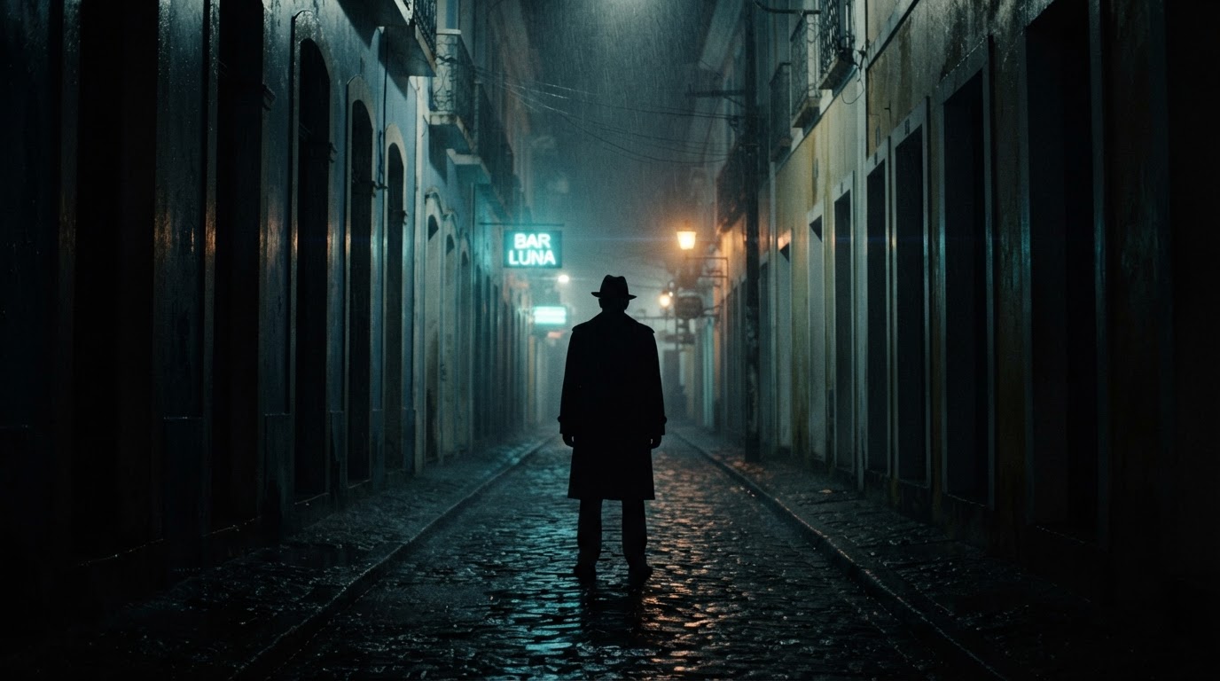Detetive particular em Salvador na noite chuvosa do Pelourinho
