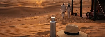 Desert safari in summer in Dubai