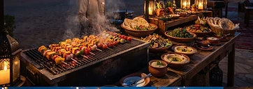 Desert safari food menu with vegetarian options