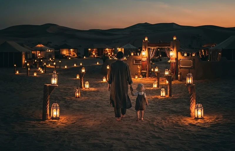 Desert safari with a toddler in Dubai