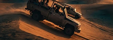 Safe dune bashing in a Land Cruiser