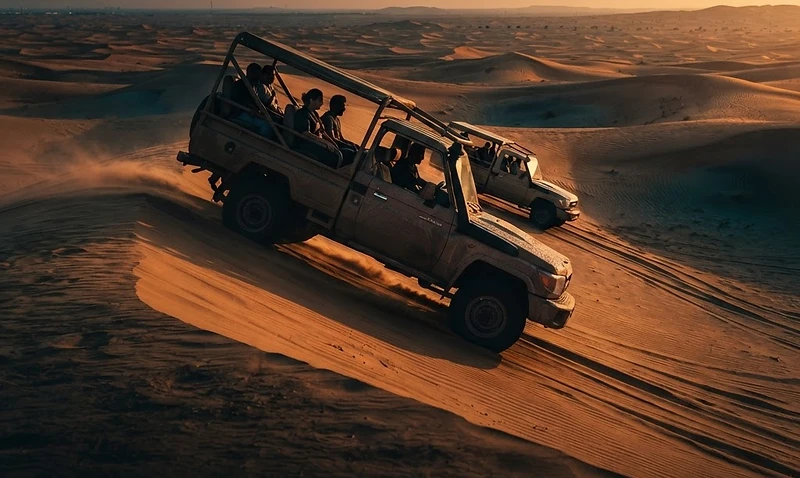 Safe dune bashing in a Land Cruiser