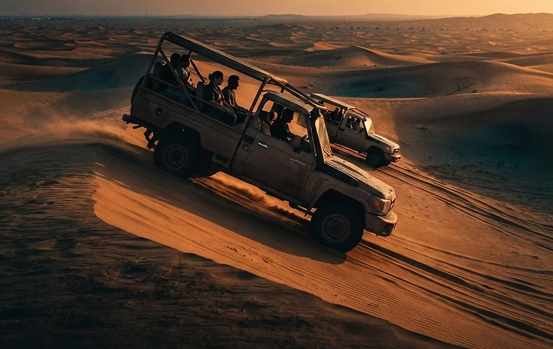 Safe dune bashing in a Land Cruiser