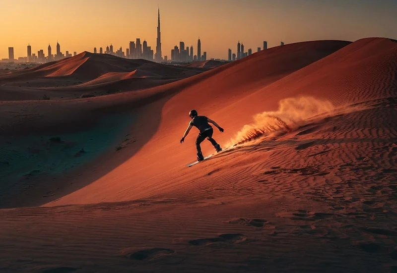 Sandboarding in Dubai