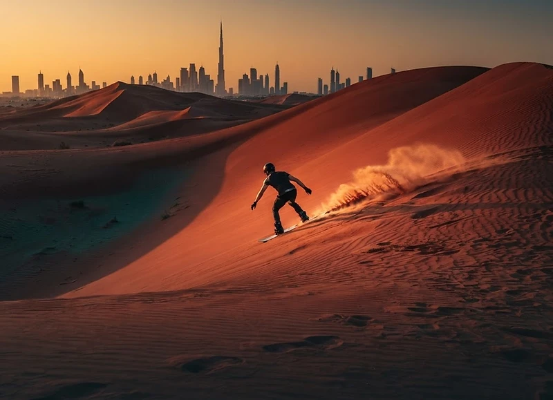 Sandboarding in Dubai
