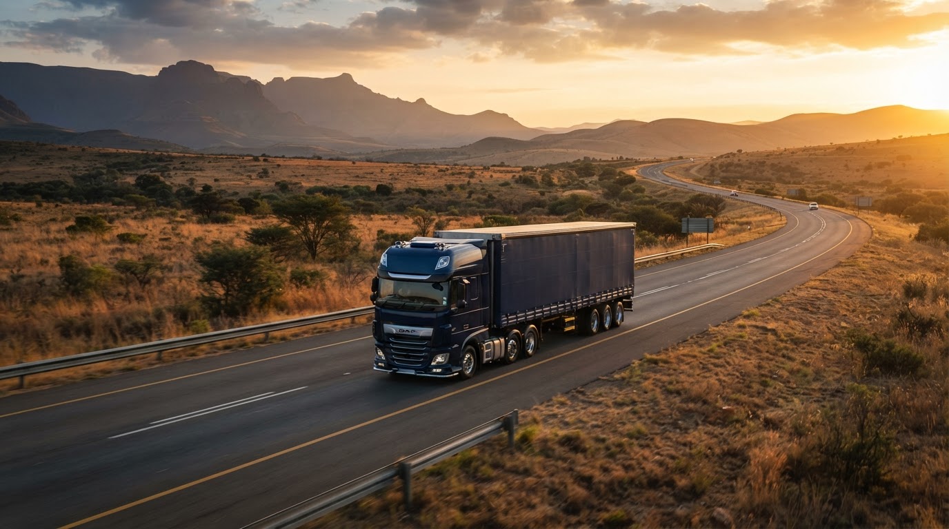MassivCargo heavy-duty truck transporting freight across a Southern African highway