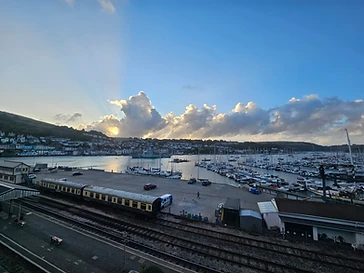 Sunset over the Dart from Kingswear, looking across to Dartmouth