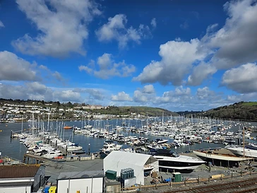 Kingswear marina, a few steps from the door