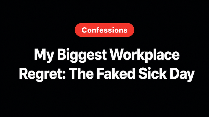 My Biggest Workplace Regret: The Faked Sick Day