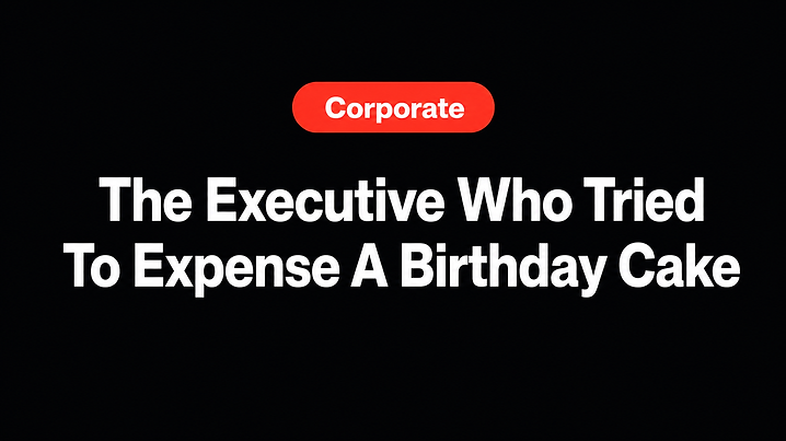 The Executive Who Tried To Expense A Birthday Cake
