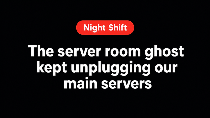 The server room ghost kept unplugging our main servers
