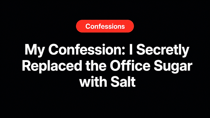 My Confession: I Secretly Replaced the Office Sugar with Salt
