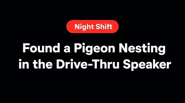 Found a Pigeon Nesting in the Drive-Thru Speaker