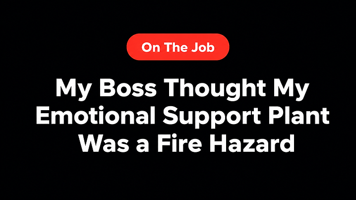 My Boss Thought My Emotional Support Plant Was a Fire Hazard