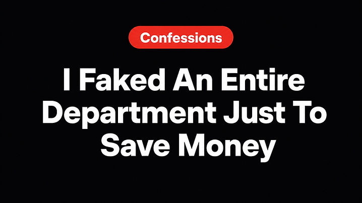 I Faked An Entire Department Just To Save Money