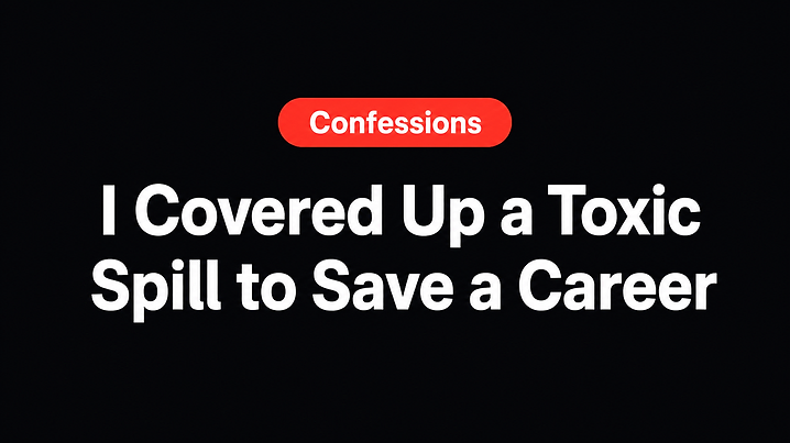 I Covered Up a Toxic Spill to Save a Career