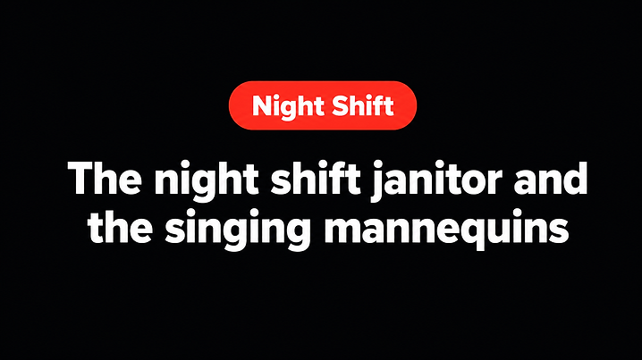 The night shift janitor and the singing mannequins