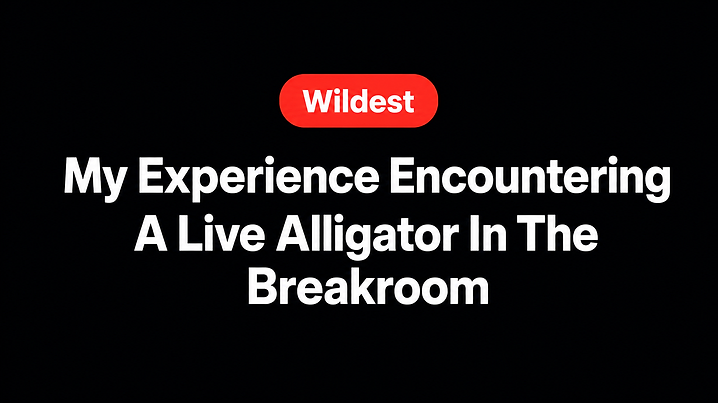 My Experience Encountering A Live Alligator In The Breakroom